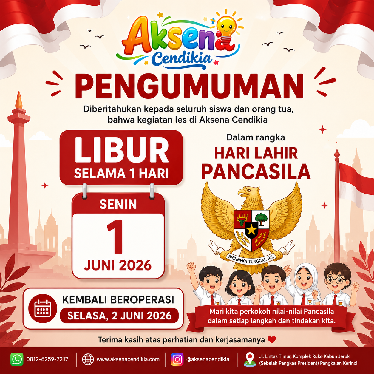Hari Lahir Pancasila (1 Juni 2026)